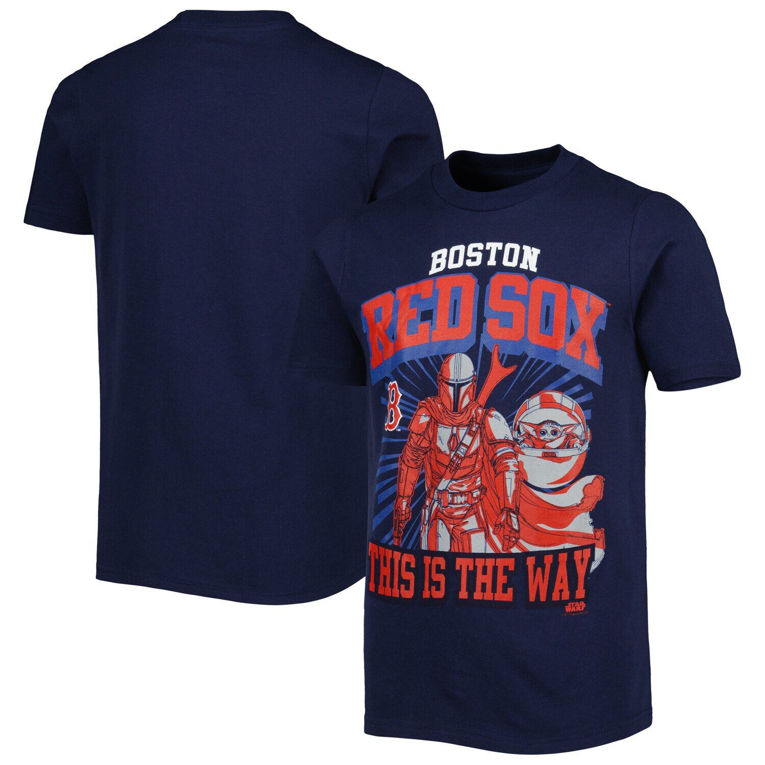 

Молодежная футболка Navy Boston Red Sox Star Wars This is the Way Outerstuff