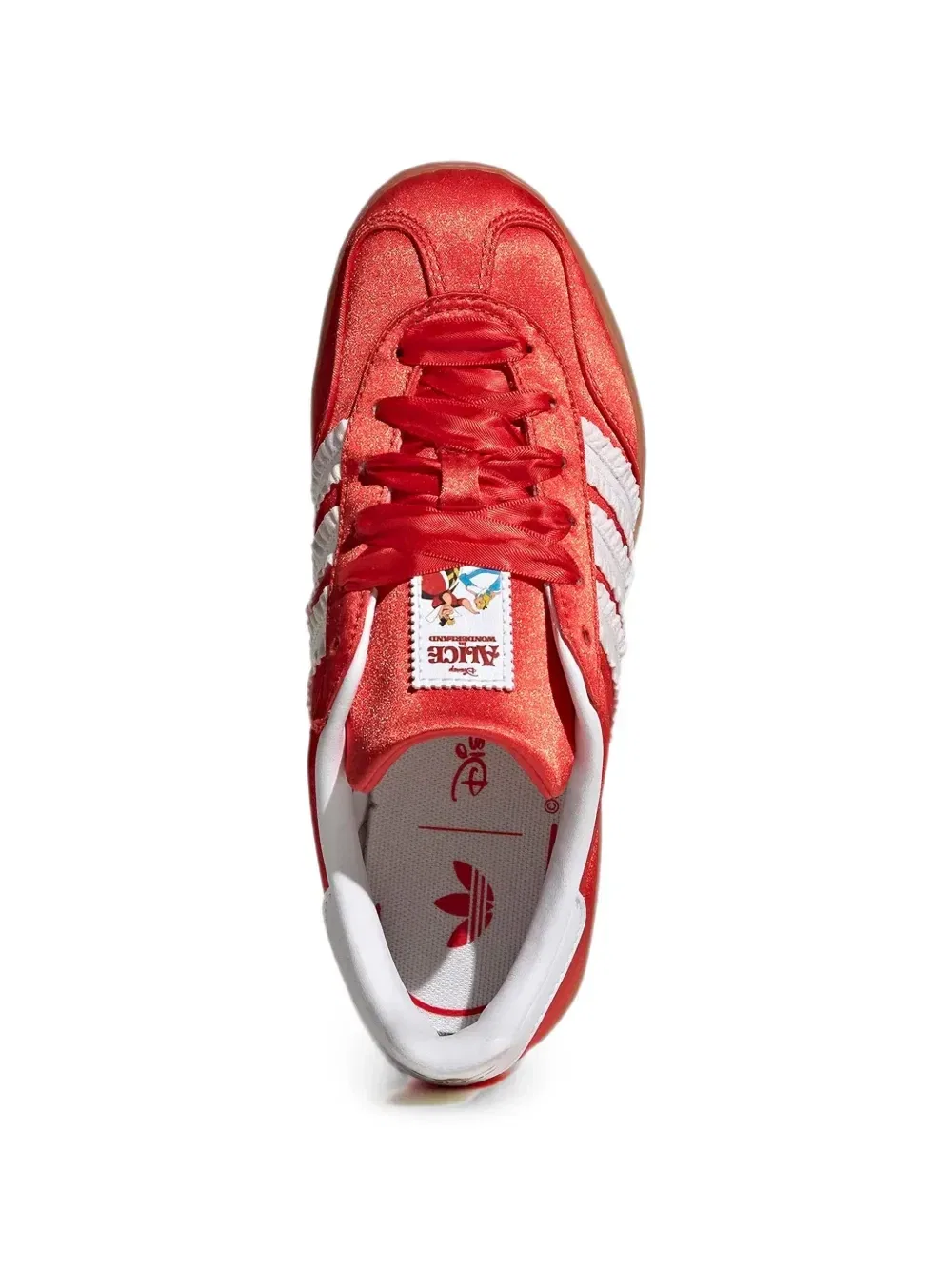 Детские кроссовки X Disney Alice in Wonderland Gazelle с рюшами Adidas Kids, красный — фото 4