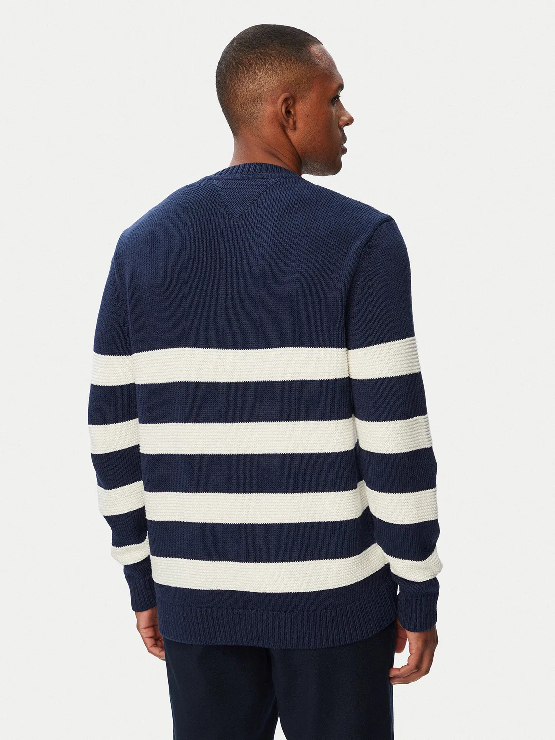 Мужской пуловер стандартного кроя Breton Tommy Hilfiger, темно-синий — фото 3