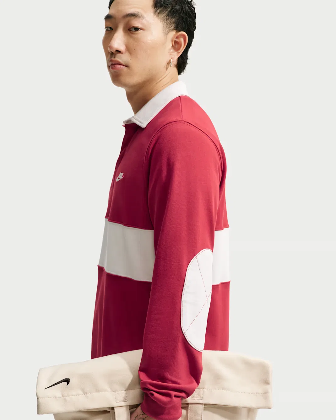 Мужская футболка для регби с длинными рукавами Nike Club, Tough Red/Phantom/Phantom/Phantom — фото 3
