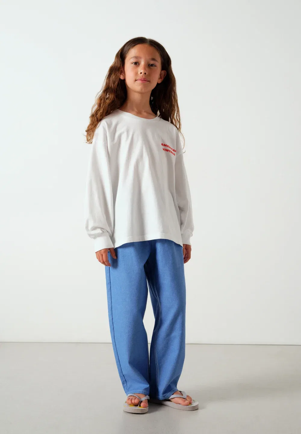 Детские джинсы Pantalon enfant pusway унисекс свободного кроя American Vintage, Cascade