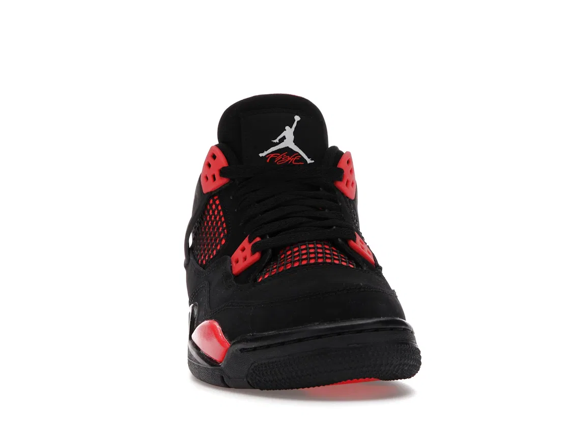 Детские кроссовки Lifestyle с красными акцентами Jordan 4 Retro, Black/Multi-Color-Multi-Color-Crimson — фото 2