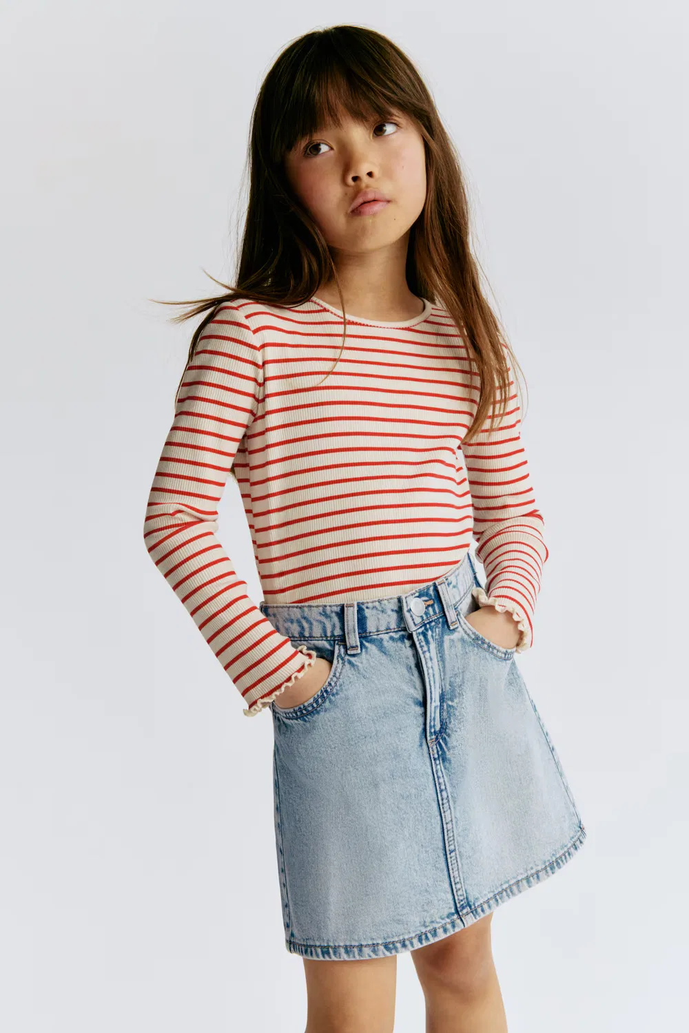 Джинсовая юбка H&M, Helles Denimblau — фото 2