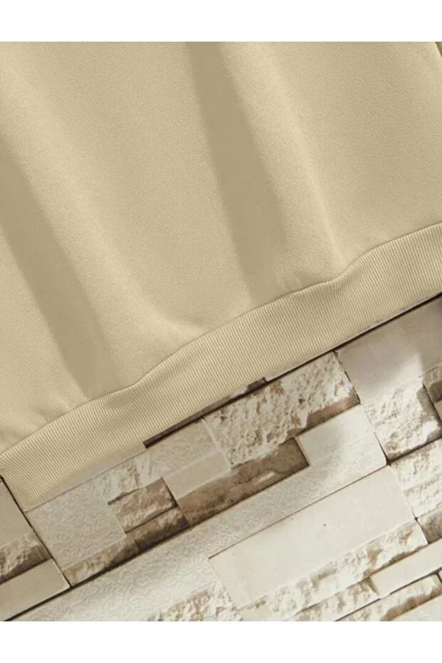 Детские свитшот для девочек хлопковый Serays Moda, Beige — фото 3