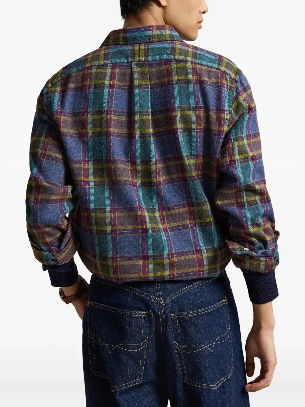 Фланелевая рубашка в клетку POLO RALPH LAUREN, синий — фото 4