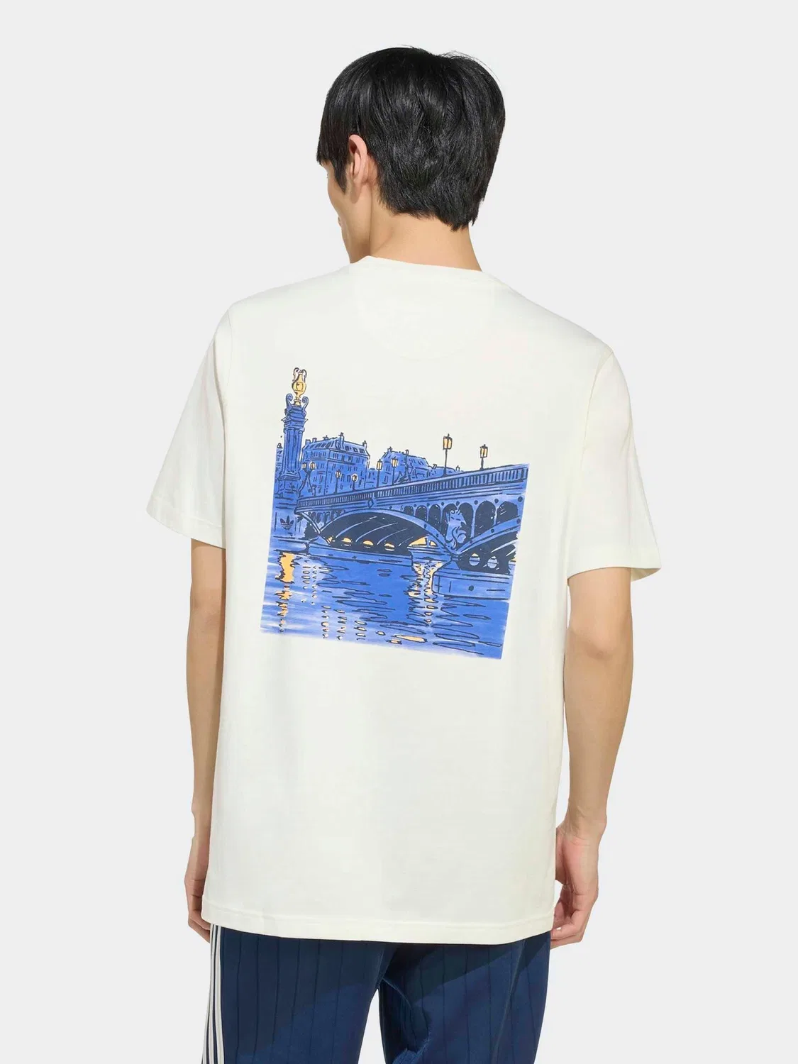 Футболка с графическим принтом Paris adidas Originals, белый — фото 2