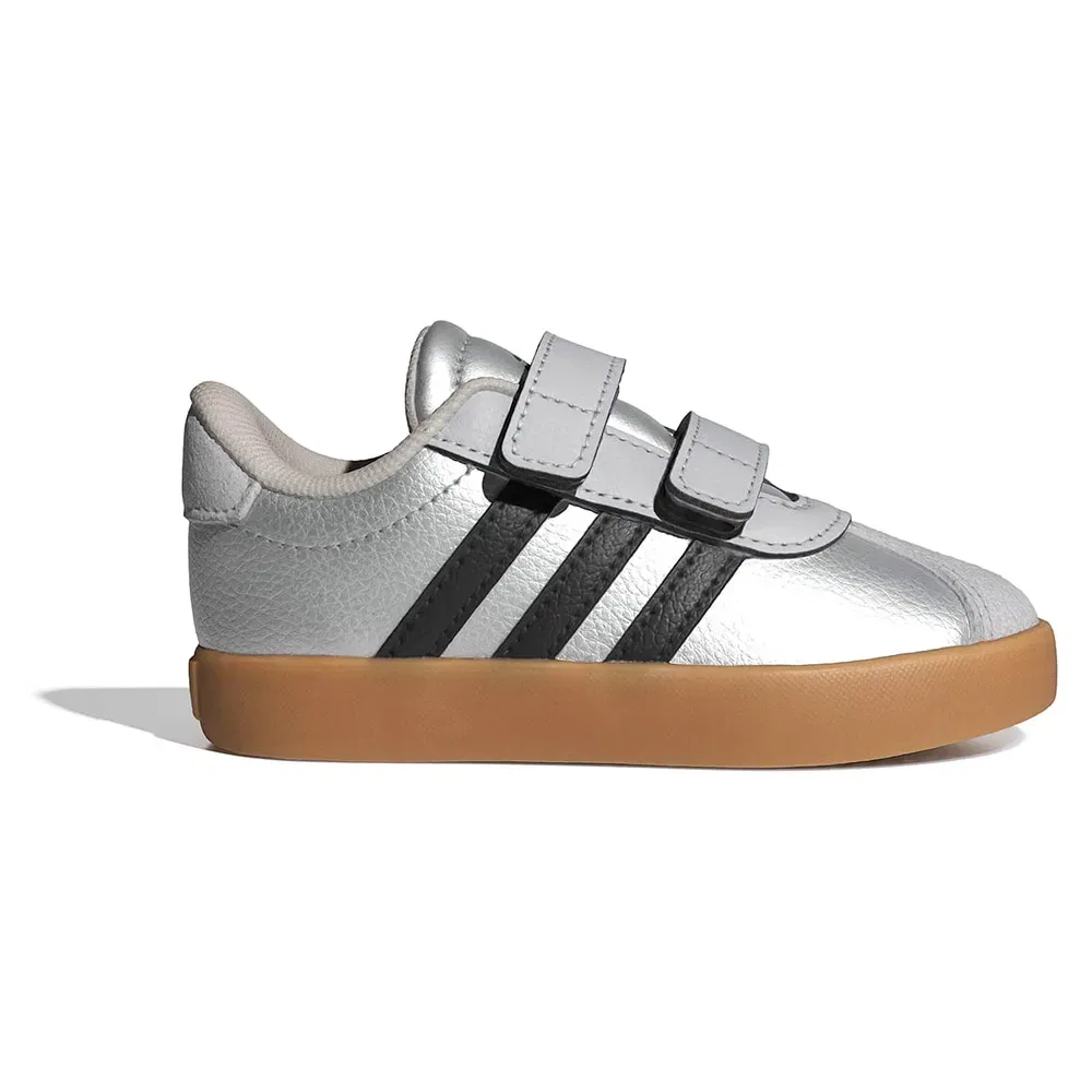 Кроссовки VL Court 30 Adidas, серебро — фото 3