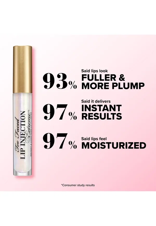 Блеск для губ объемный Lip Injection Extreme Lip Gloss Too Faced, Strawberry Kiss 4 г, цвет strawberry kiss — фото 3