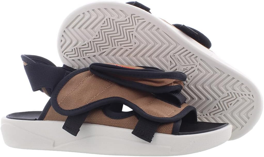 Мужские шлепанцы Jordan LS Slide Smoke Grey/University Red (CZ0791 001) Nike, коричневый — фото 4
