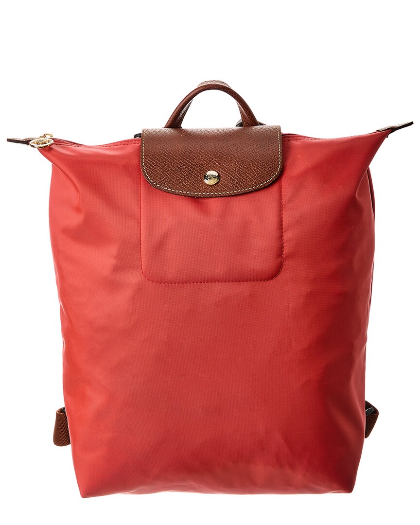 

Longchamp Le Pliage Original Средний холщовый рюкзак, красный