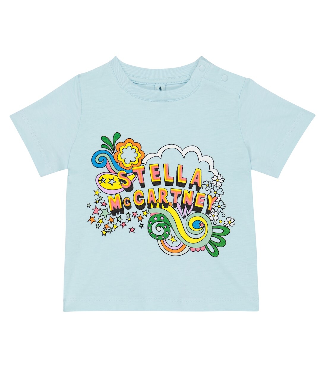 

Хлопковая футболка с логотипом baby Stella Mccartney Kids, синий