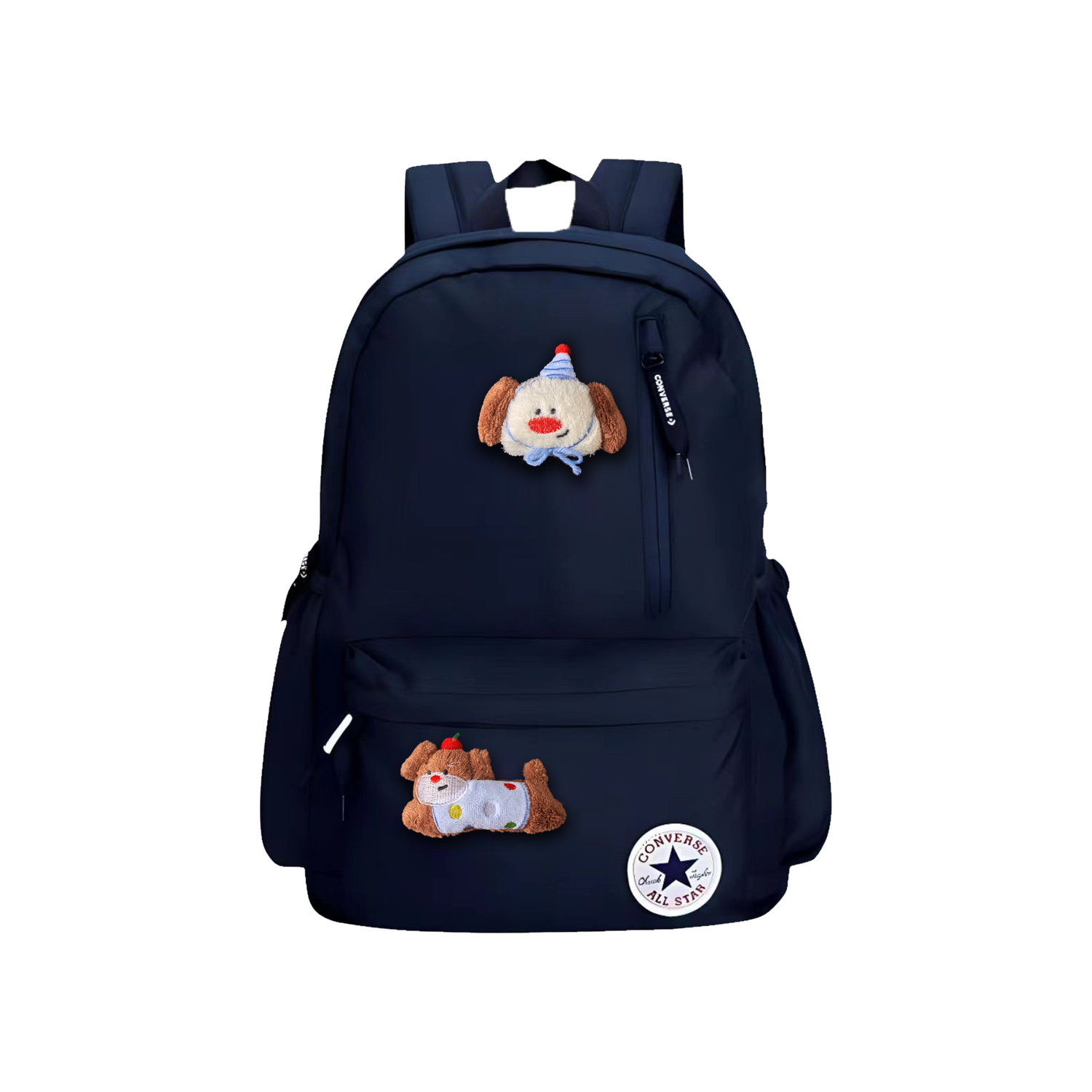 

Converse Полиэстеровый рюкзак среднего размера унисекс тёмно-синий, Apple Dog