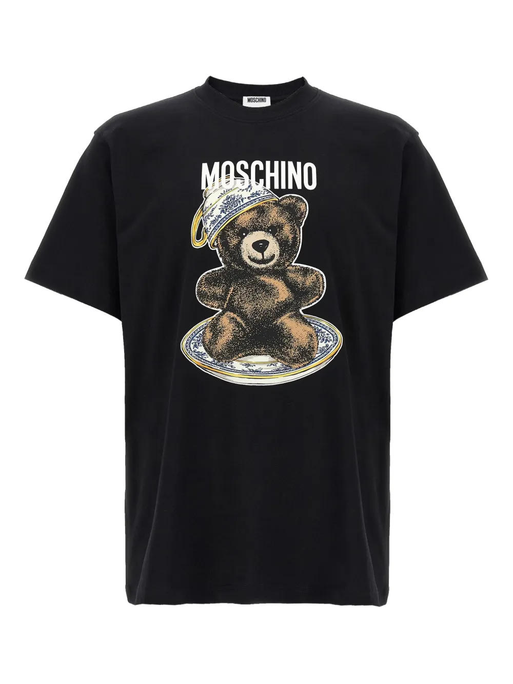 

Футболка с принтом Teddy Moschino, черный