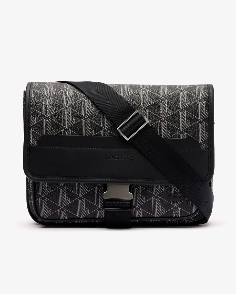 

Большой мужской кошелек The Blend с клапаном и застежкой с разноцветным монограммой Lacoste, многоцветный