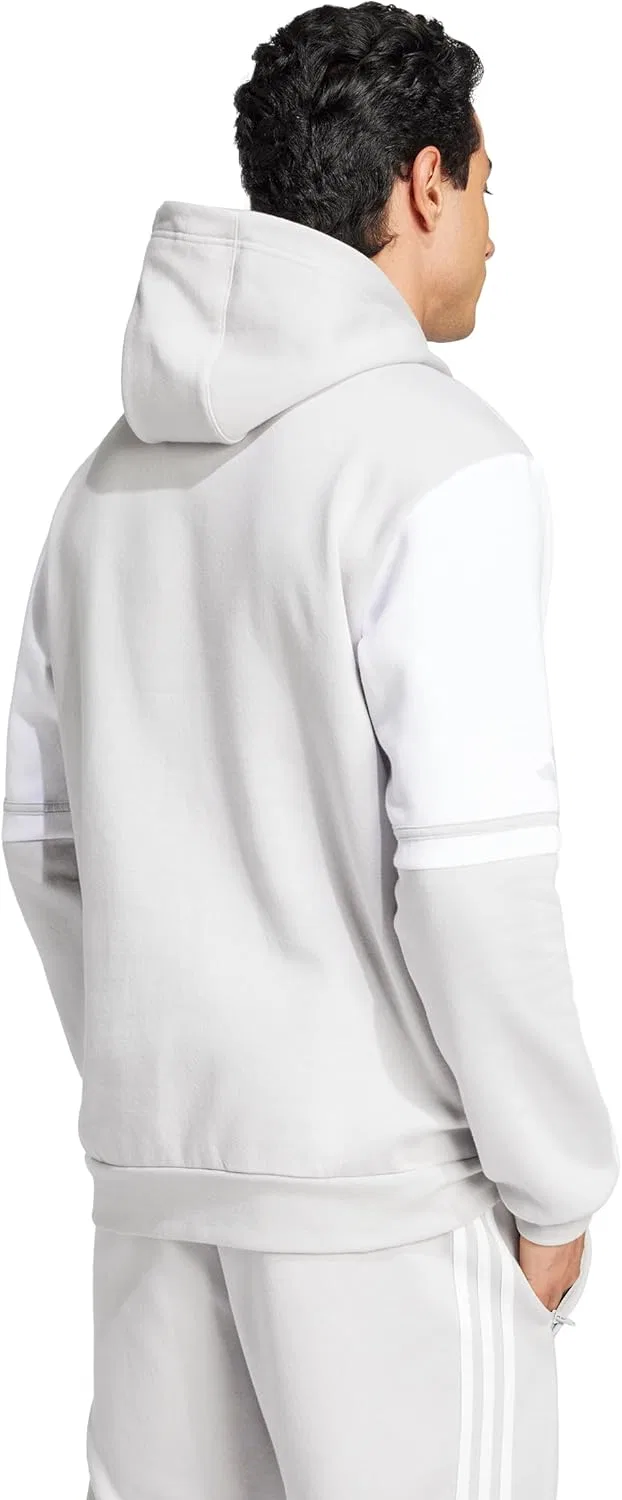 Спортивная толстовка с капюшоном adidas, Team Light Grey/White — фото 3