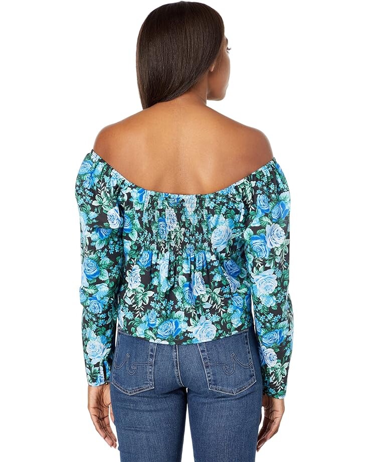 

Топ WAYF Shane Off Shoulder Top, цвет Blue Roses