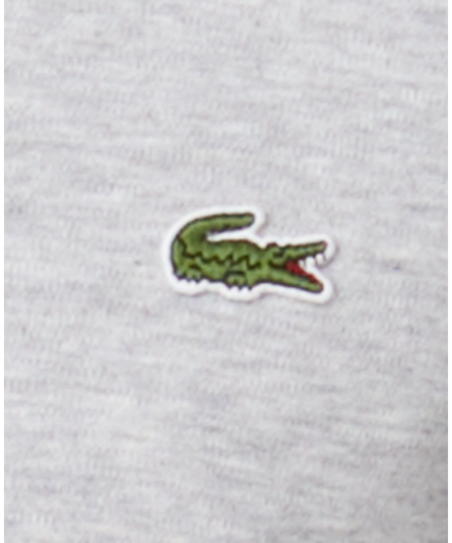 Поло Lacoste Мужская, стандартный крой, мягкий хлопок, серебро — фото 2