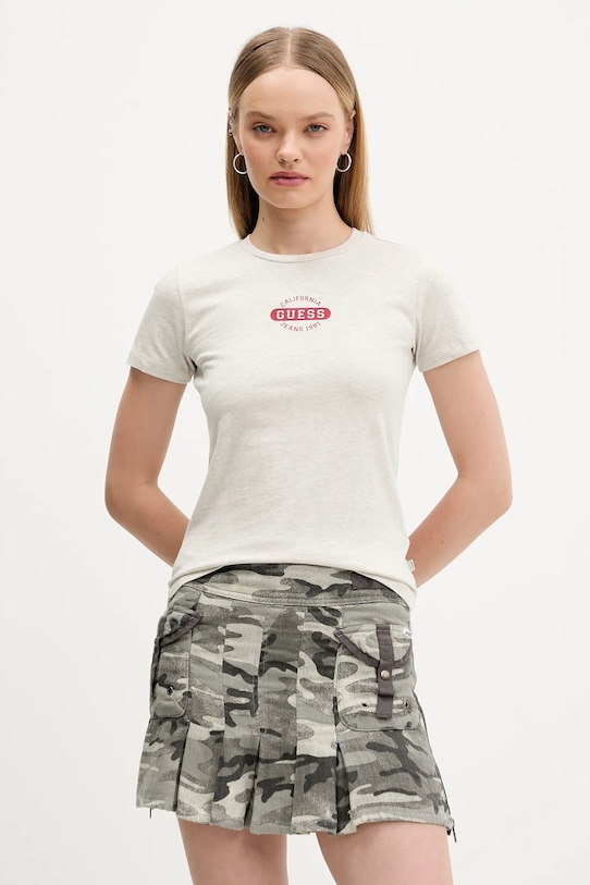 

Хлопковая футболка Guess Jeans, серый