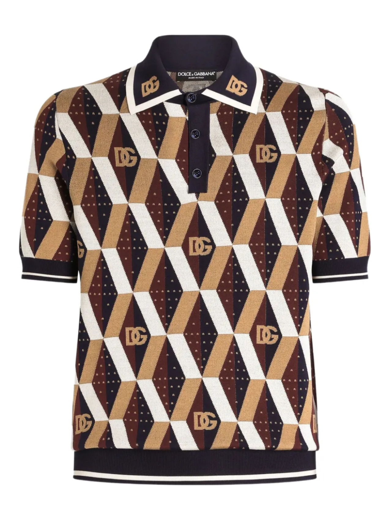 

Dolce & Gabbana шелковая рубашка поло, нейтральный