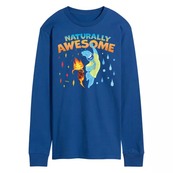 

Мужская футболка Elemental Natural Awesome с длинным рукавом Disney, синий