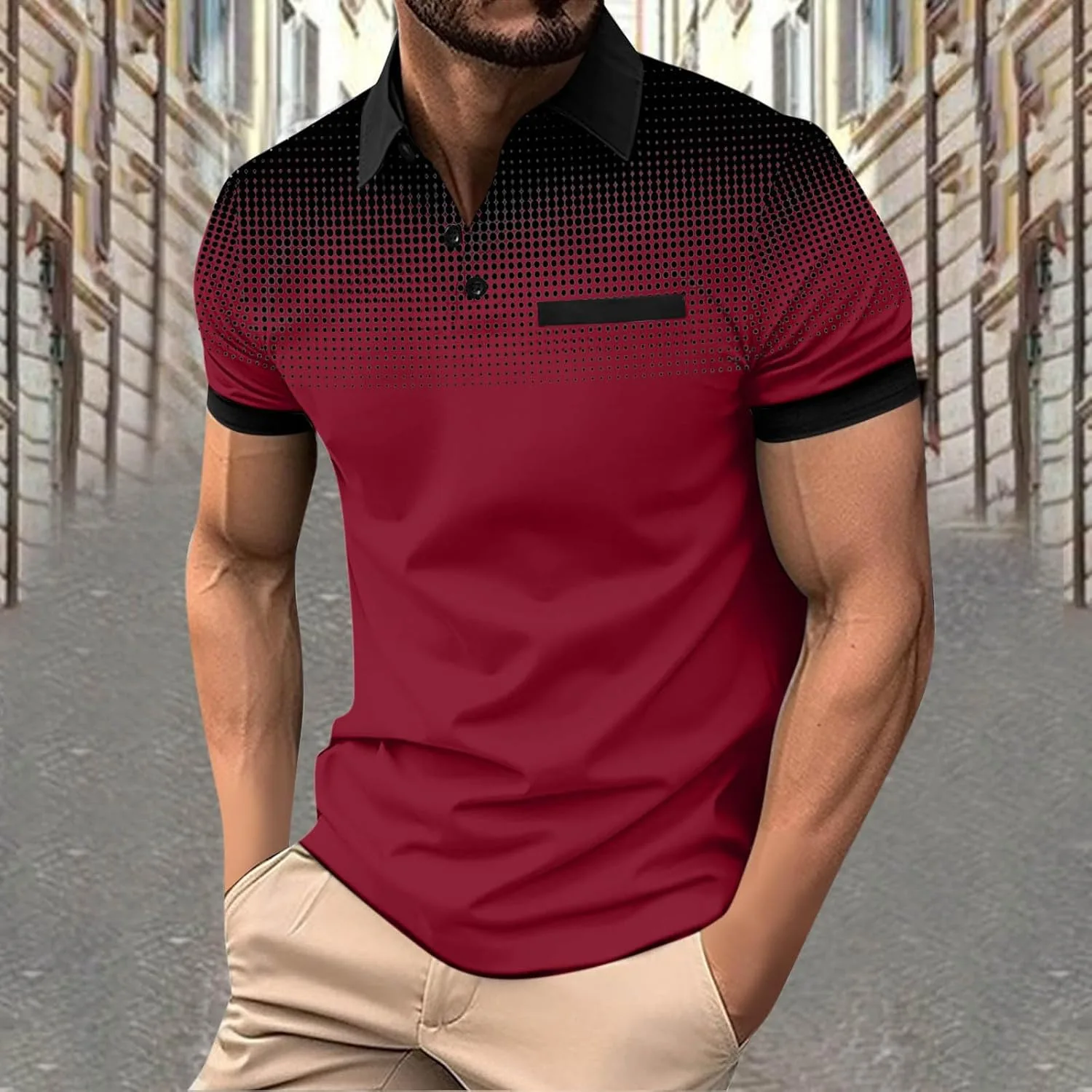 Мужская футболка с коротким рукавом Color Block Slim Fit — фото 2