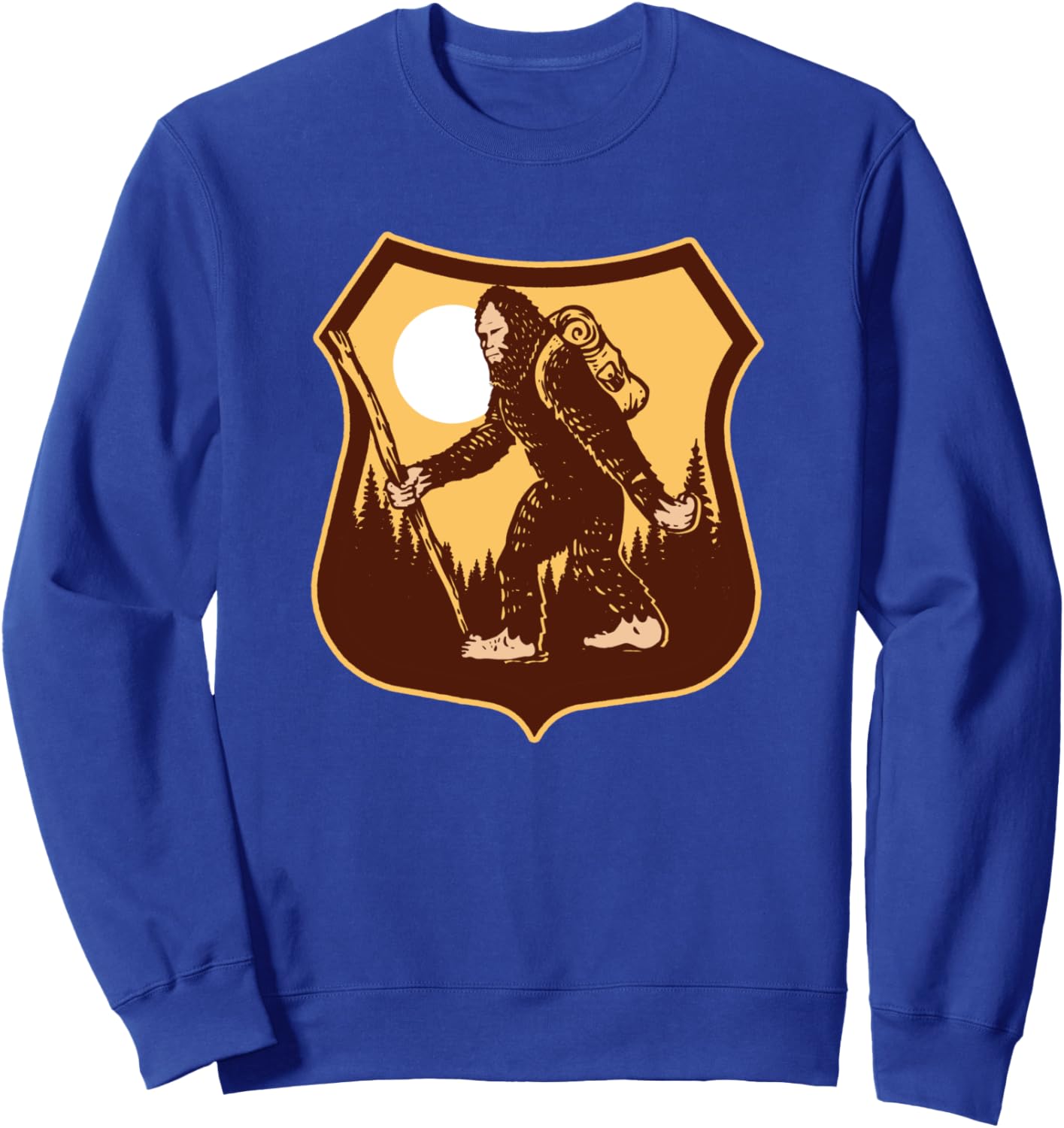 

Походы, Бигфут, природа, Сасквоч, винтажная ретро-толстовка Sasquatch Garage, синий