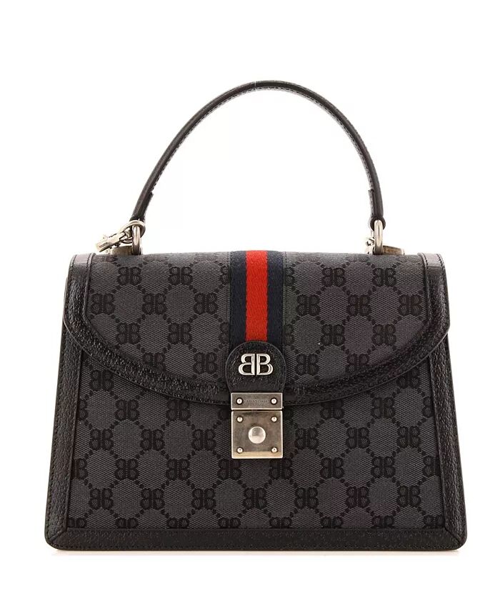 

Маленькая сумка с ручкой сверху x Gucci The Hacker Project из холщовой ткани с покрытием BB Pre-Owned Balenciaga, черный