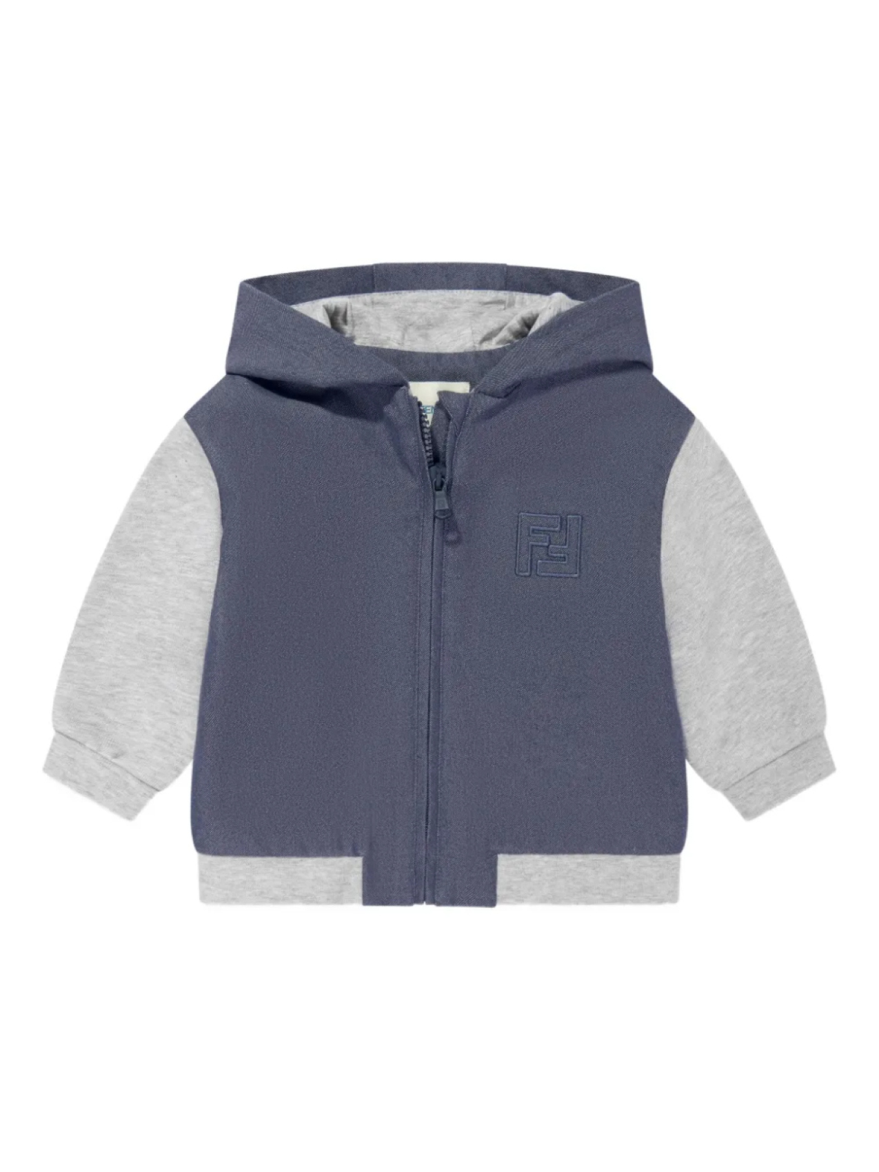 

Толстовка с капюшоном из хлопковой смеси Fendi Kids, синий
