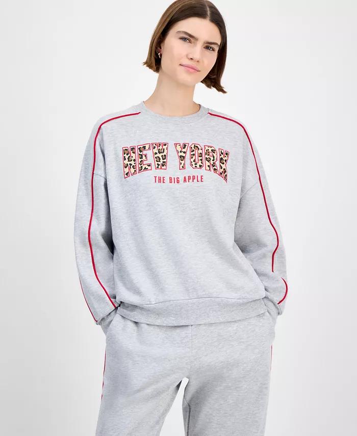 

Леопардовый свитер New York Crewneck для юниоров Rebellious One, серый