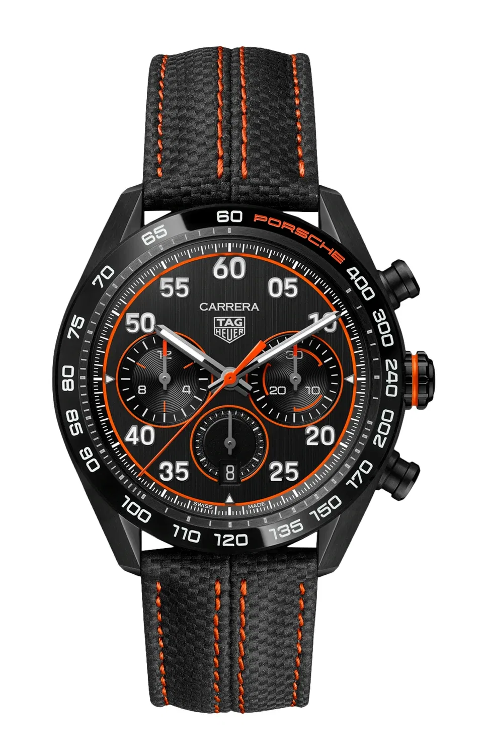 TAG HEUER CARRERA X PORSCHE ORANGE RACING - СПЕЦИАЛЬНОЕ ИЗДАНИЕ - CBN2A1M.FC6526, серебряный