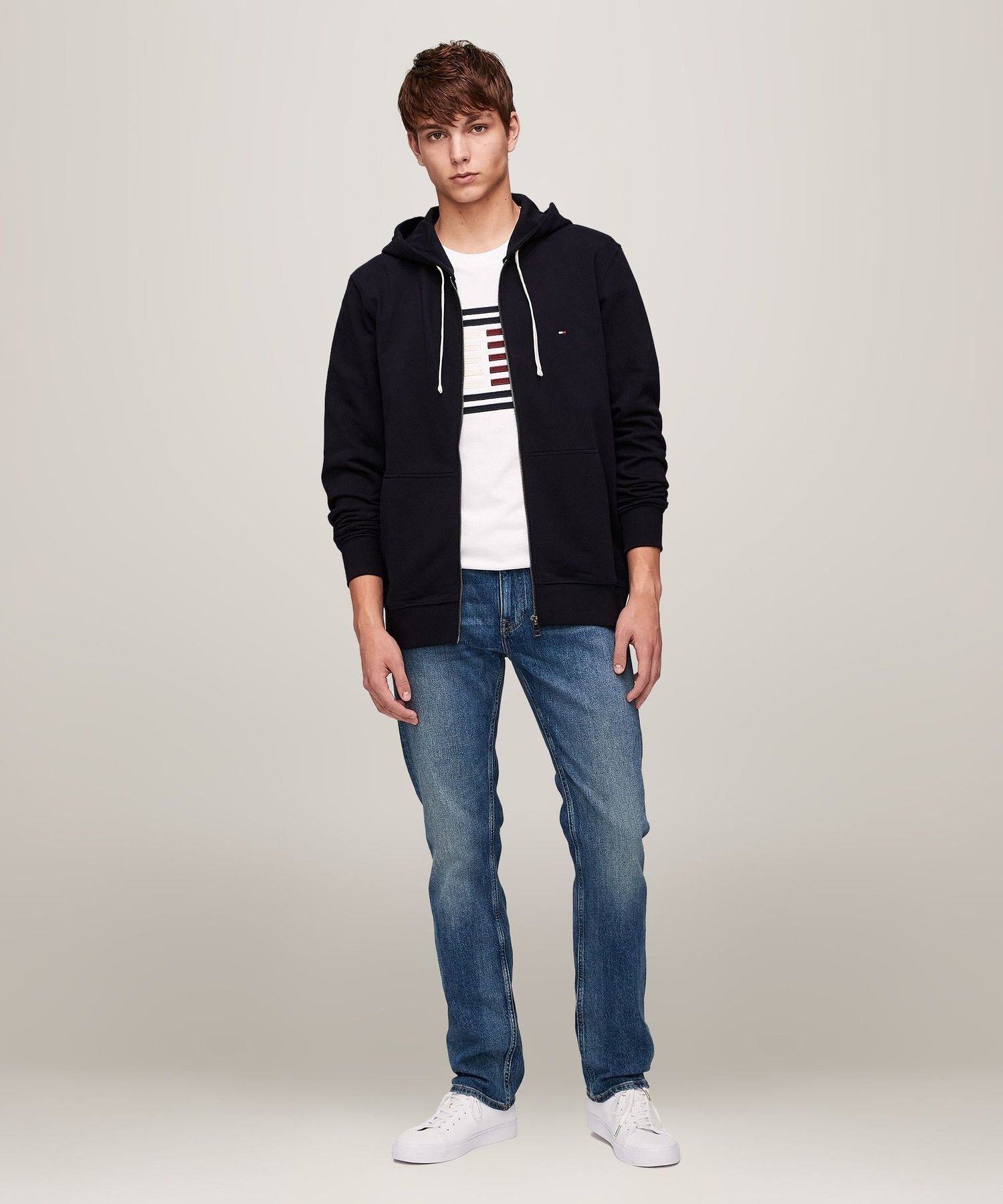 Худи Essential Terry на молнии TOMMY HILFIGER, Navy DW5 — фото 4