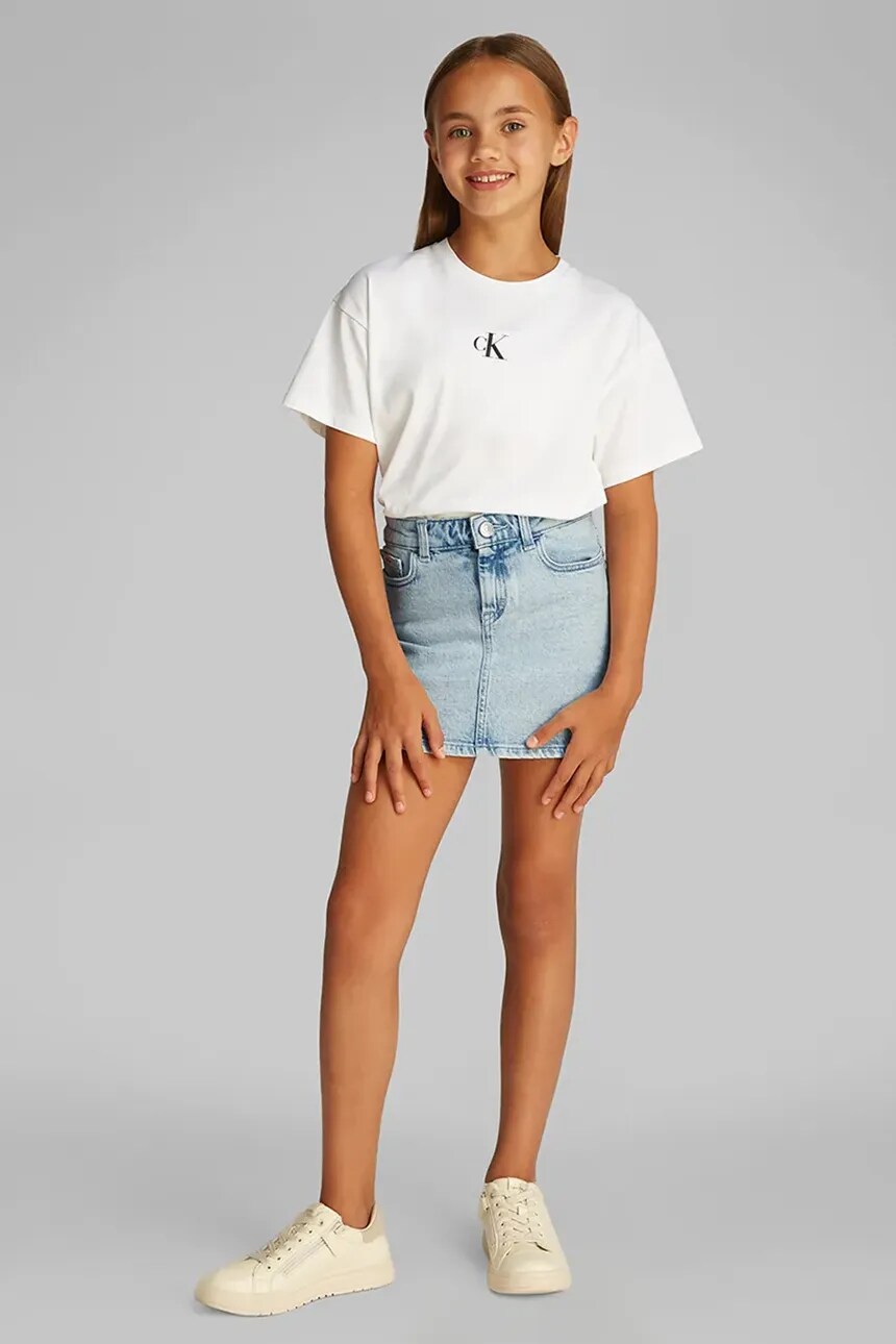 

Детская джинсовая юбка Calvin Klein Jeans, синий