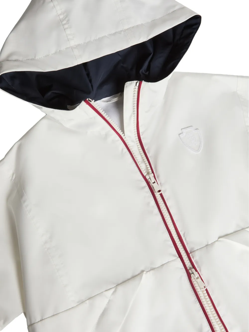 Куртка с капюшоном и логотипом Brunello Cucinelli Kids, белый — фото 3