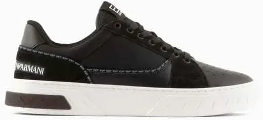 Мужские кроссовки Emporio Armani EA7, белые с черными элементами Ea7 Emporio Armani
