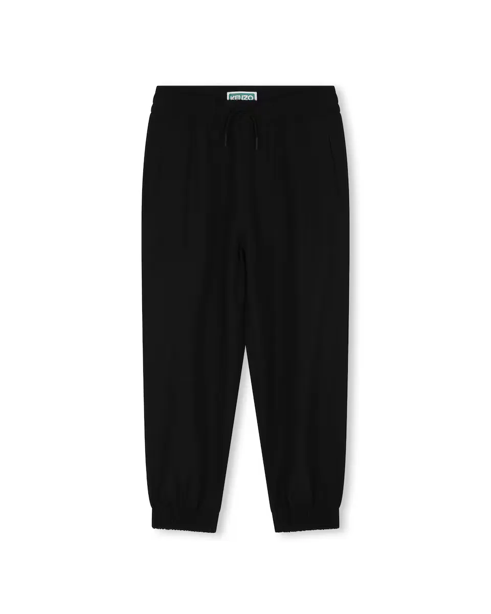 

Однотонные спортивные брюки на кулиске Kenzo Kids, черный