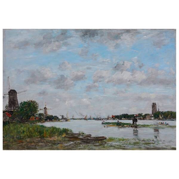 

Фреска LegendArte La Meuse à Dordrecht E. Boudin, многоцветный
