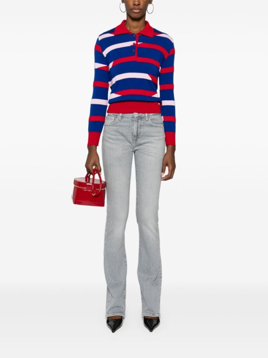 

7 For All Mankind джинсы bootcut Illusion Space средней посадки, серый