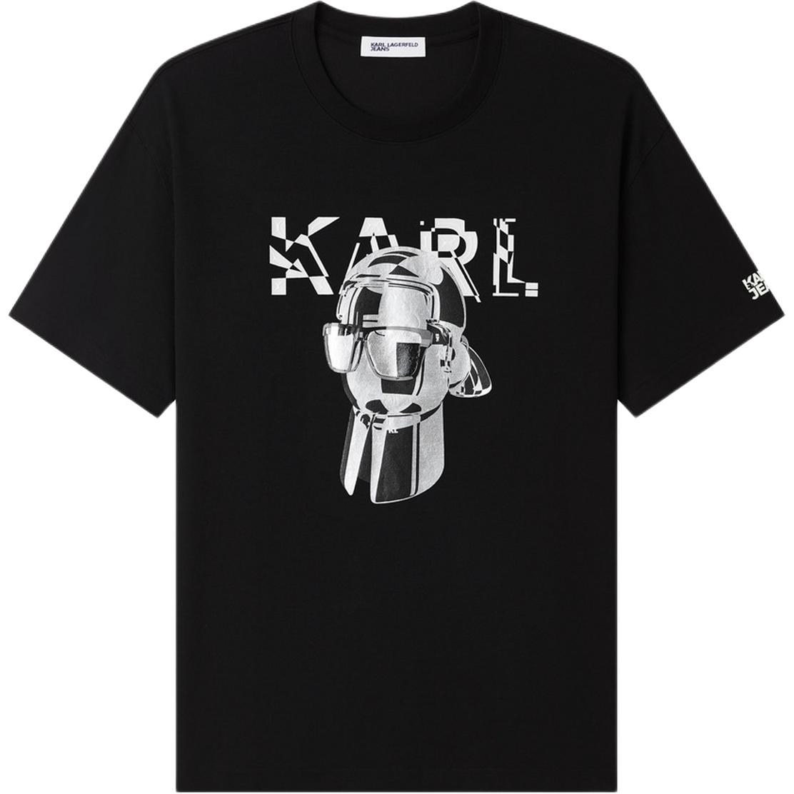 

Karl Lagerfeld / Karl Lagerfeld Jeans Мужские черные футболки с круглым вырезом, Черный, Karl Lagerfeld / Karl Lagerfeld Jeans Мужские черные футболки с круглым вырезом