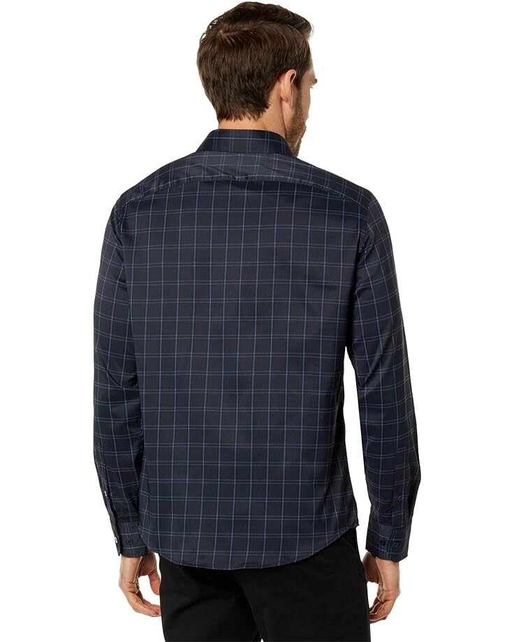

Рубашка UNTUCKit Wrinkle-Free Performance Fendant Shirt, темно-синий