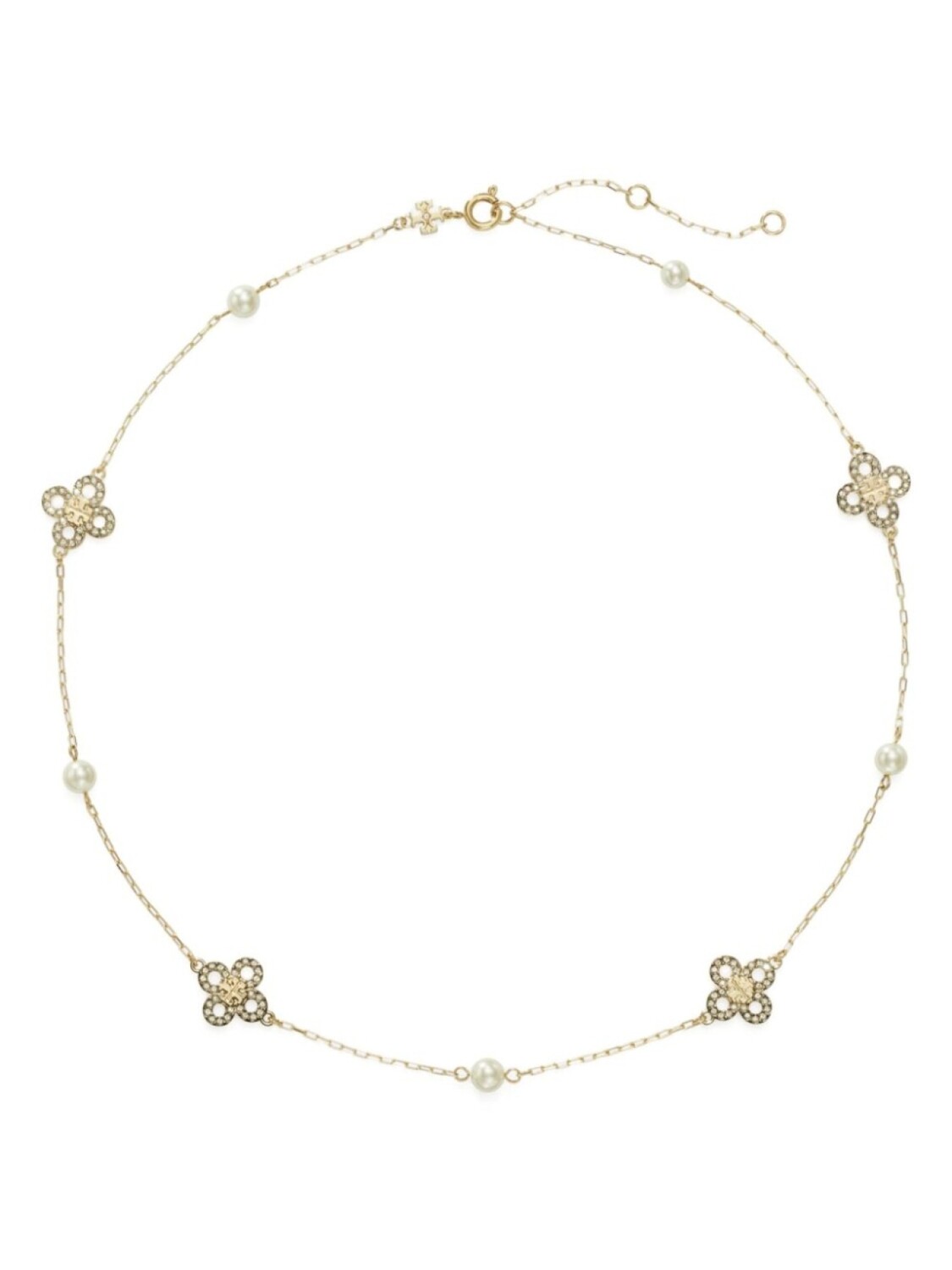 

Жемчужное ожерелье Kira Clover Tory Burch, золотой