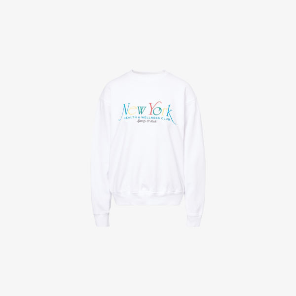 

Спортивный свитшот Sporty & Rich NY 94 из хлопкового джерси, белый