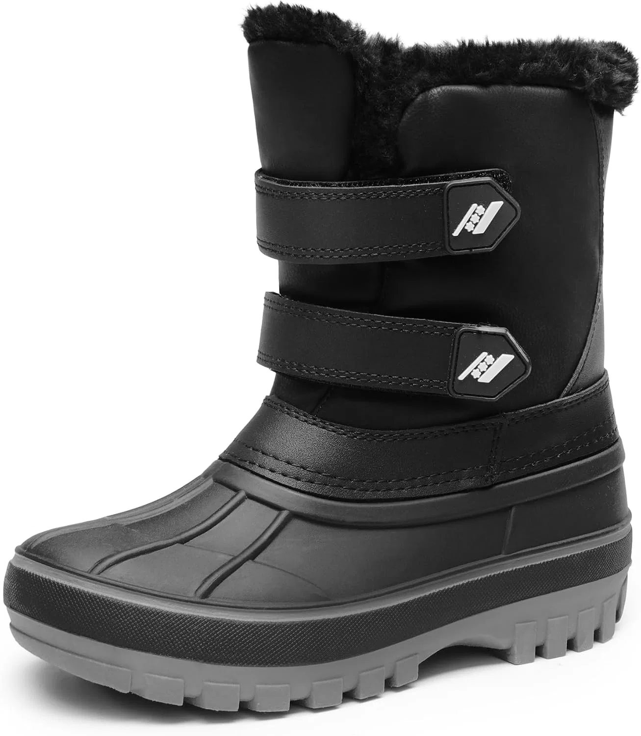 Детские зимние водонепроницаемые снежные ботинки DREAM PAIRS, Black