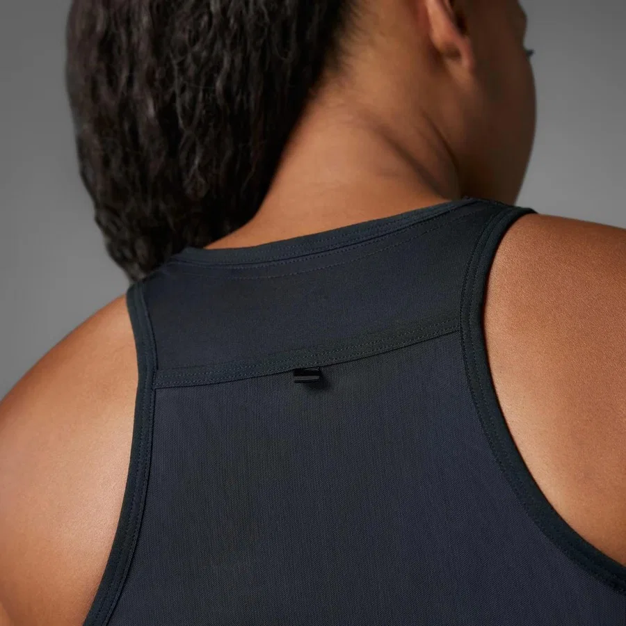 Женский топ для бега с карманом Adizero Running Gel Pocket Crop, Черный, adidas — фото 4
