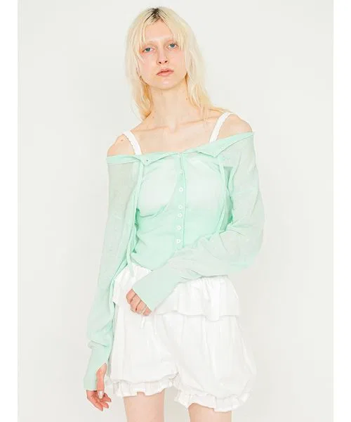 Детский кардиган с длинным рукавомDolman Sleeves Sheer SORIN, Mint