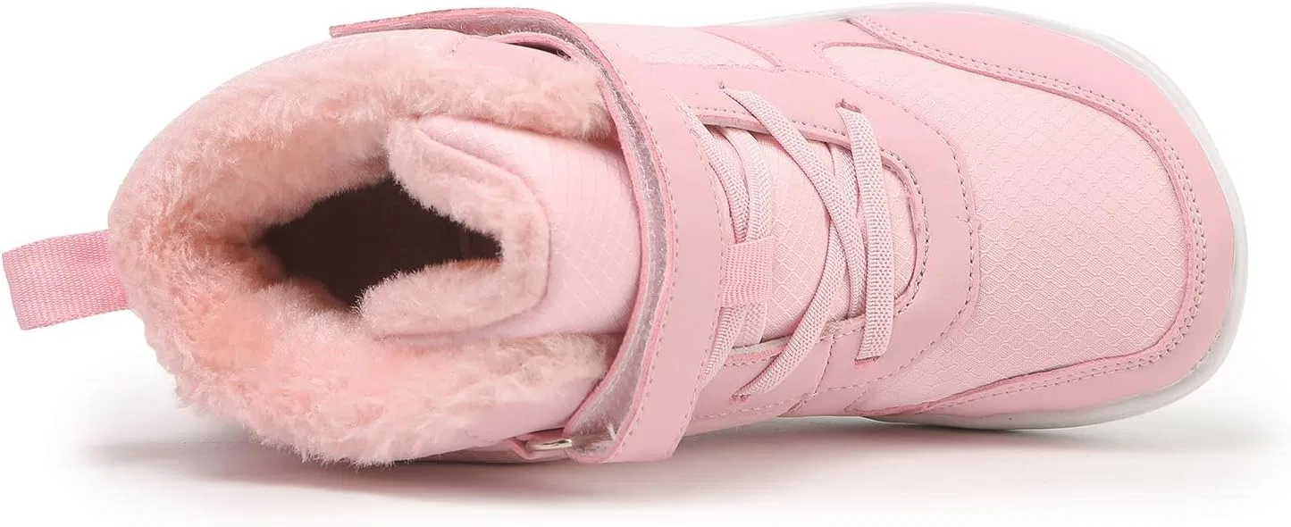 Детские зимние ботинки с широким носком и принтом FLIOZY, Pink — фото 4
