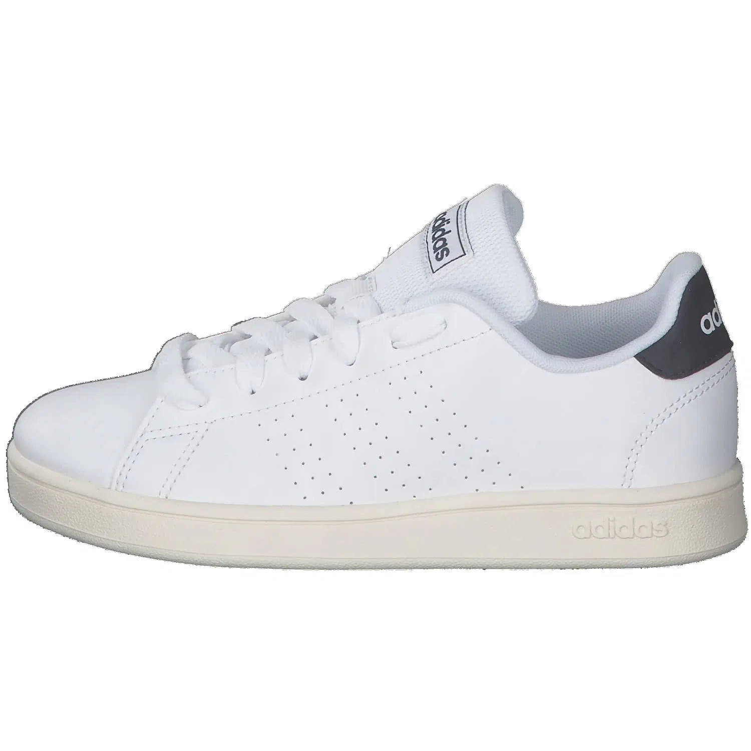 Детские кроссовки с перфорированными полосками Advantage K Adidas, White Legend Ink Cloud White — фото 2