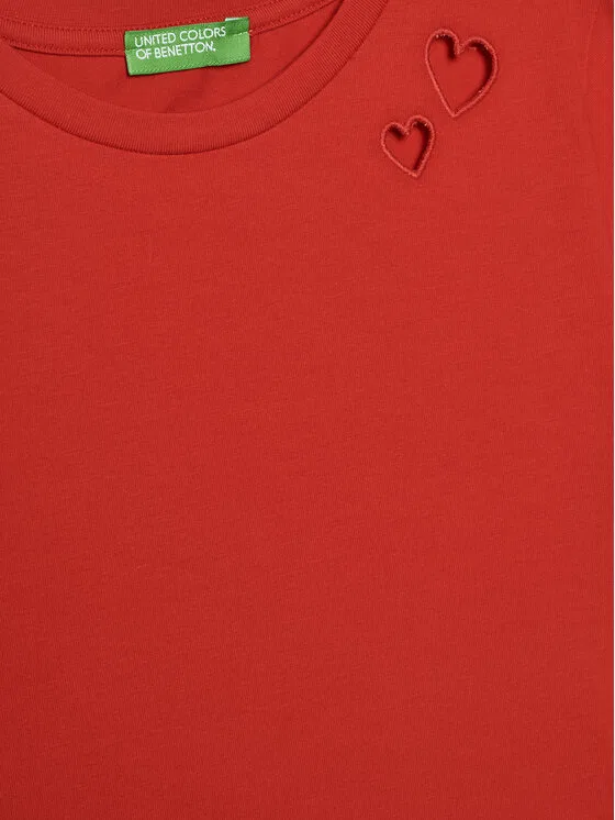 Футболка slim fit United Colors Of Benetton, красный — фото 3