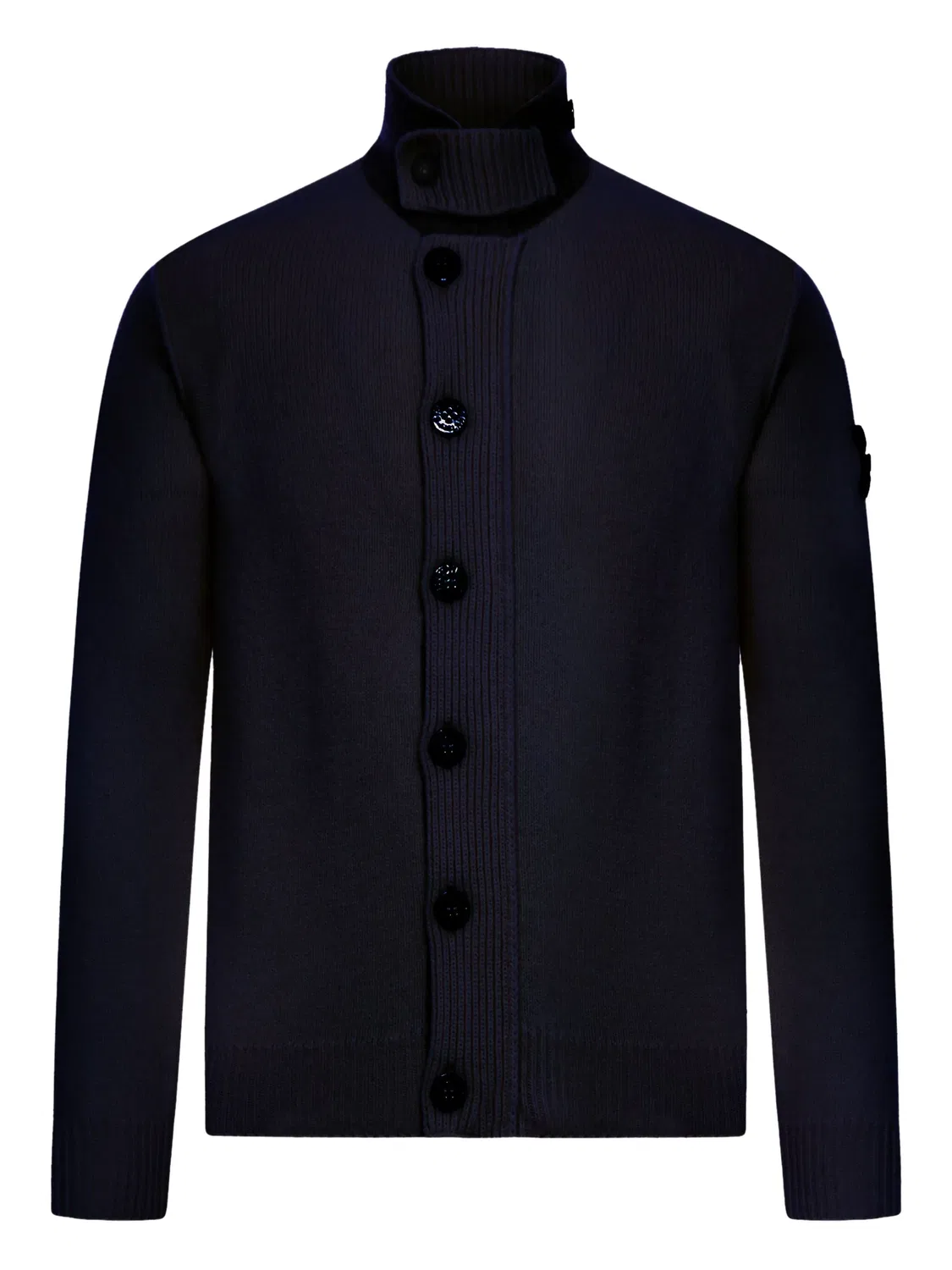 Stone Island Кардиган с высоким воротом, синий