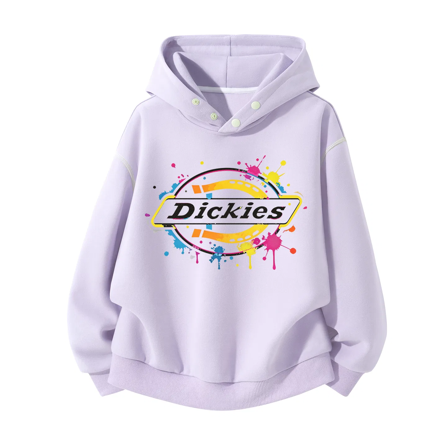 Детский свитшот с капюшоном Ink Splatter Milk Taro Purple Dickies, Ink Splatter Milk Taro Purple
