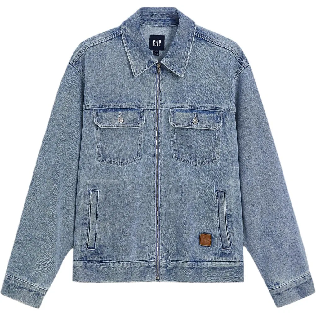 Мужская джинсовая куртка Medium Washed GAP — фото 4